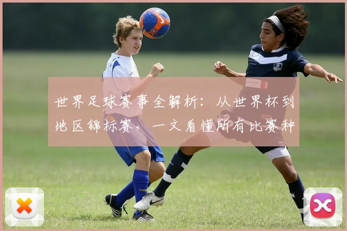 世界足球赛事全解析:从世界杯到地区锦标赛,一文看懂所有比赛种类